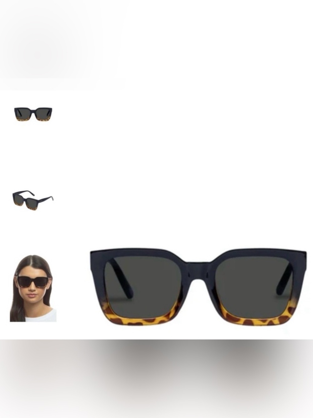Aire Tortoise and Black Square Frame Sunglasses
